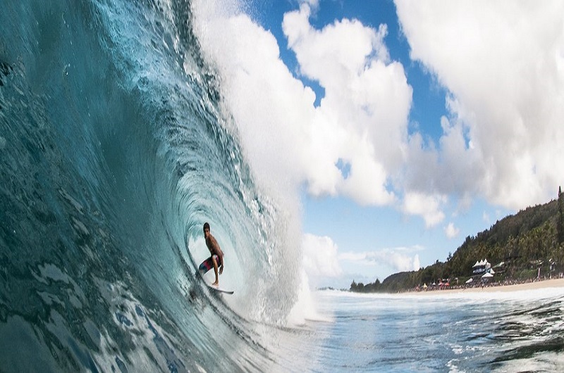 Surfing in Cuyutlán, Colima